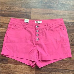L.e.i. Hi-rise pink short